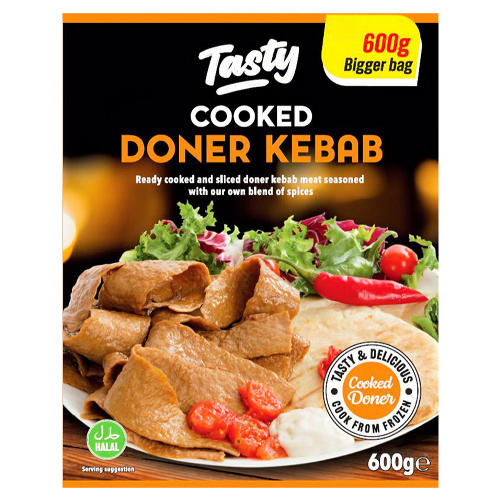 Tasty Cooked Doner Kebab Meat 600g