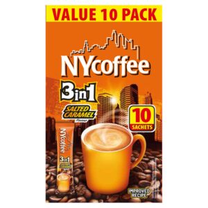 NY Instant Coffee 3 in 1 Salted Caramel Sachets 140g