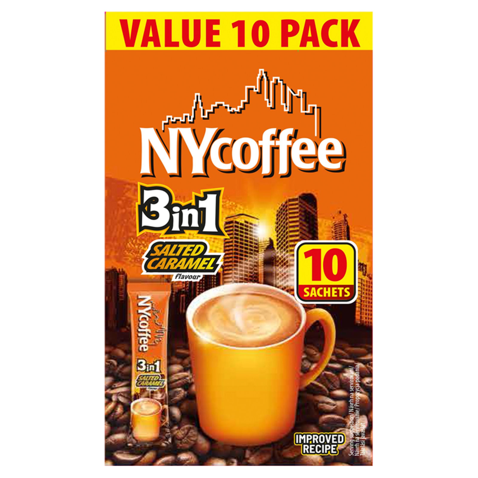 NY Instant Coffee 3 in 1 Salted Caramel Sachets 140g