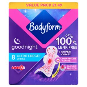 Bodyform Ultra Goodnight Large with Wings (PMP £1.49) 8pk