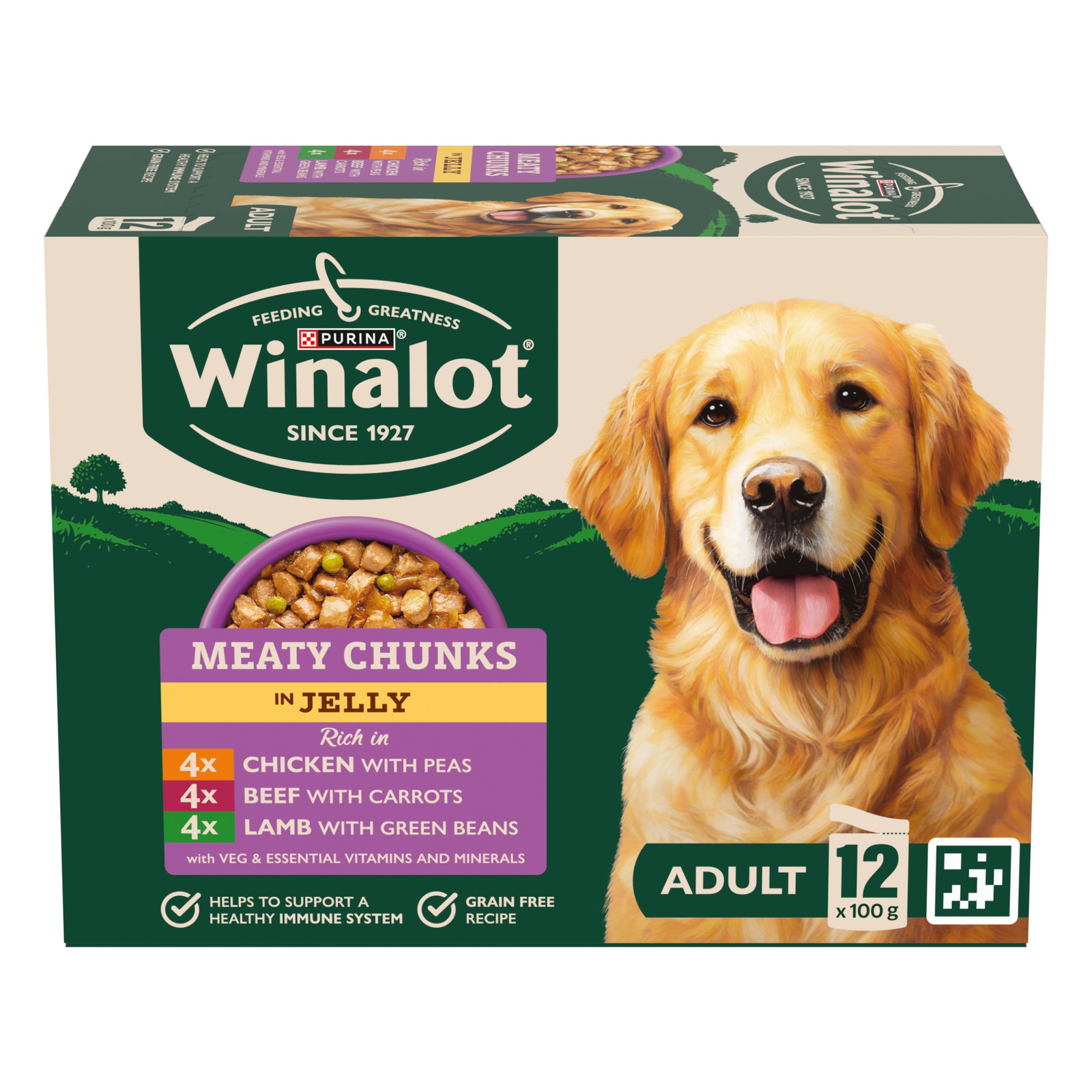 Winalot Meaty Chunks in Jelly 12×100g