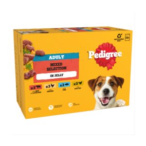 Pedigree Adult Dog Pouches Mixed Selection in Jelly 12×100g