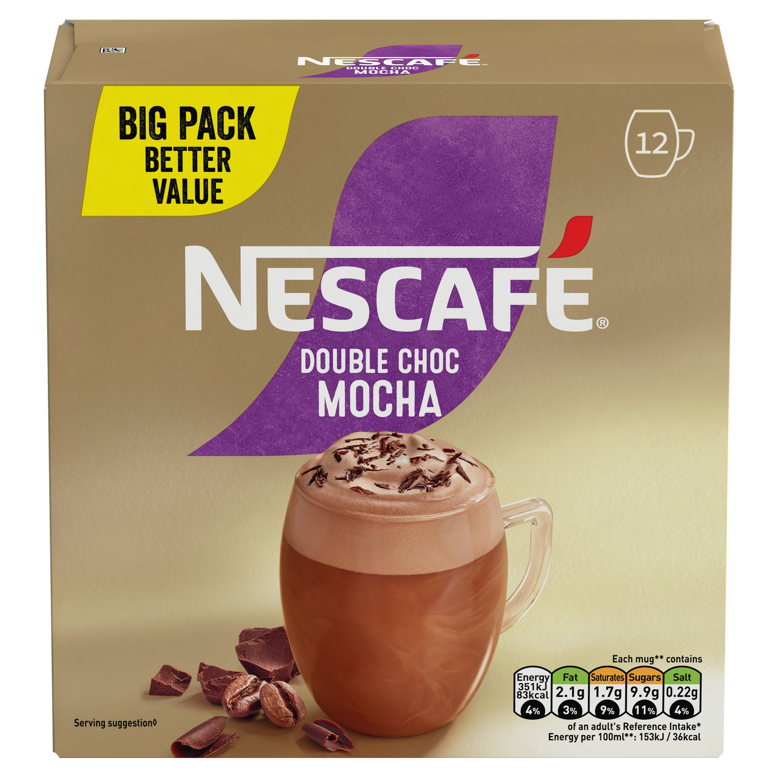 Nescafe Latte Caramel 12pk 204g