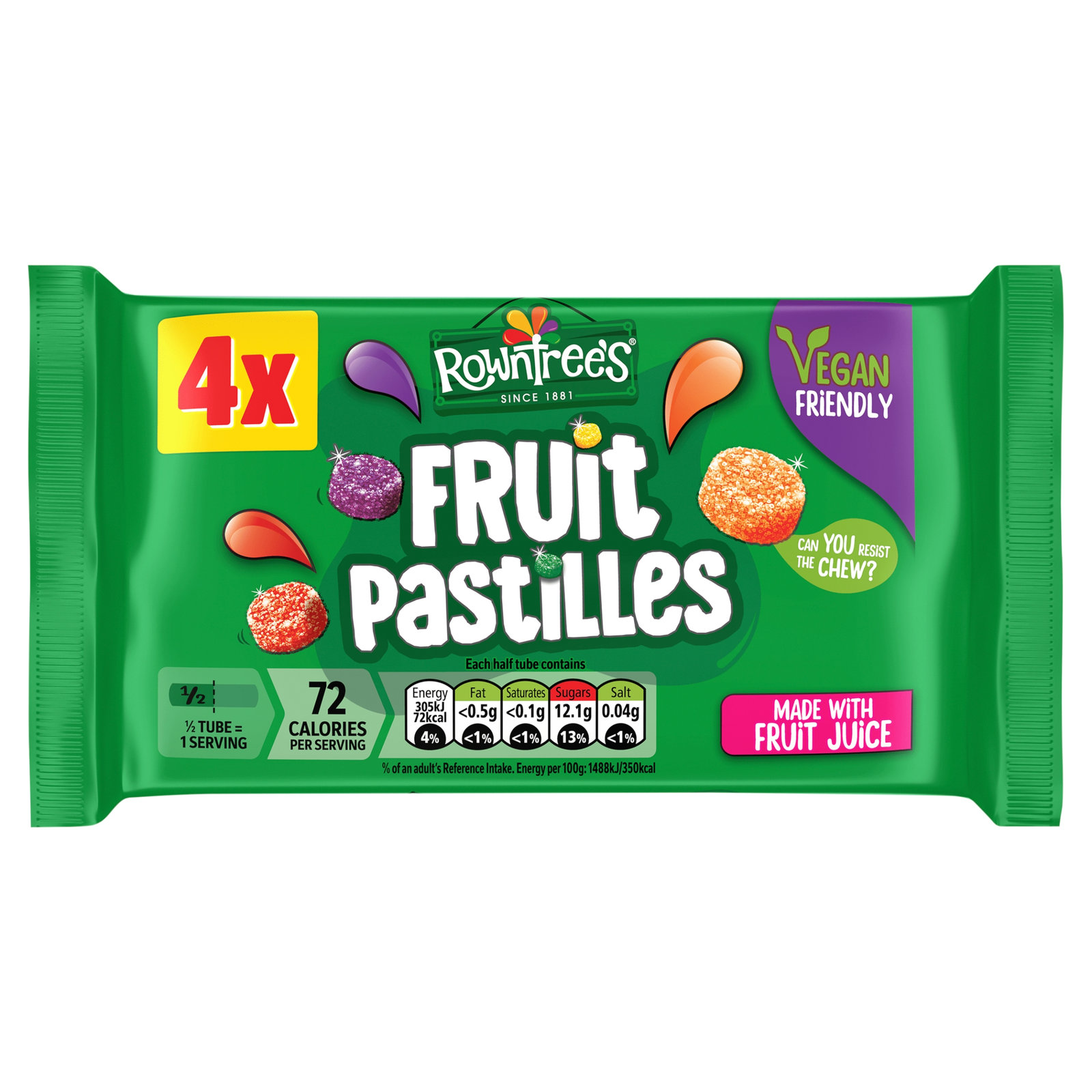 Rowntree's Fruit Pastilles 4×41g