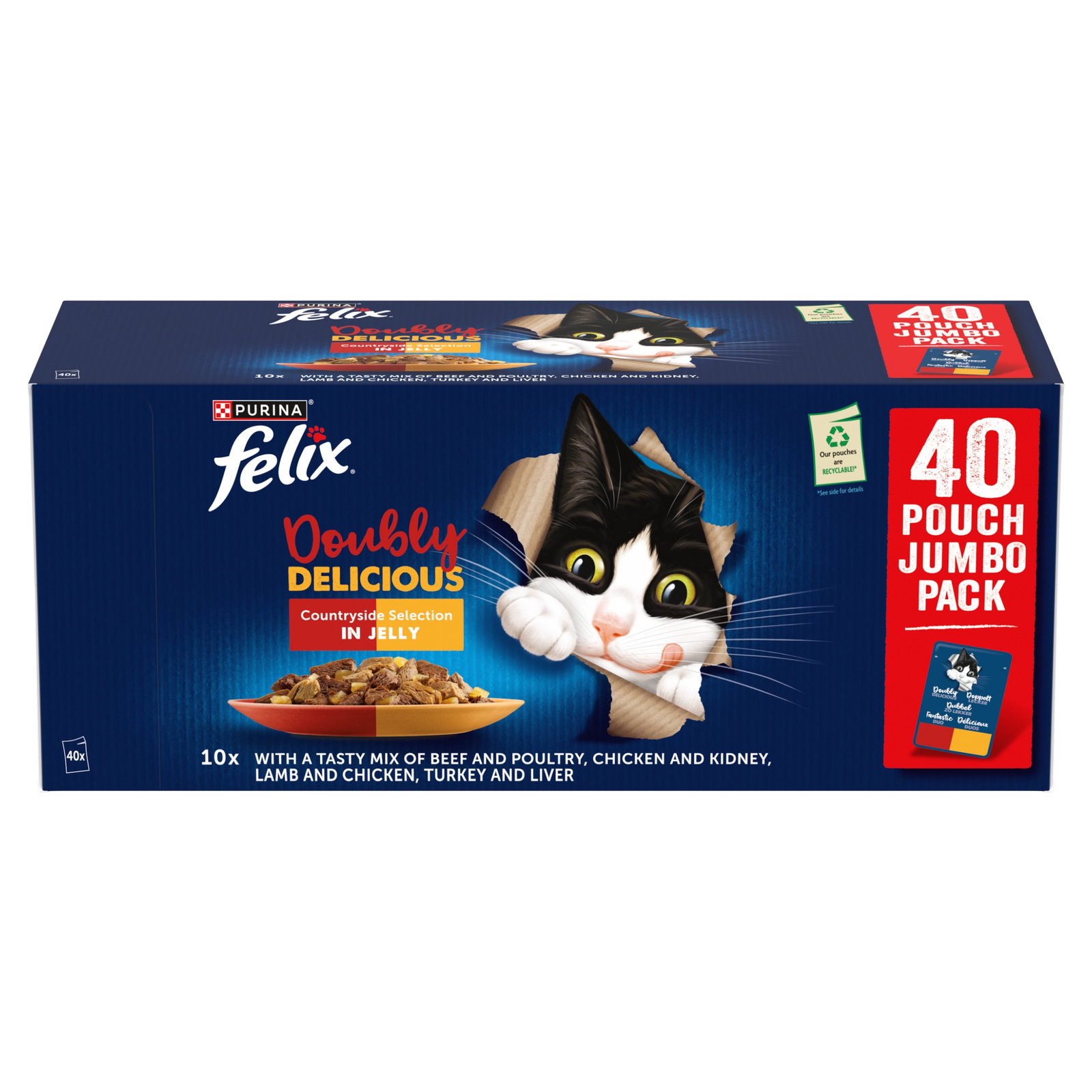 Felix Doubly Delicious Meat Selection in Jelly 40×85g