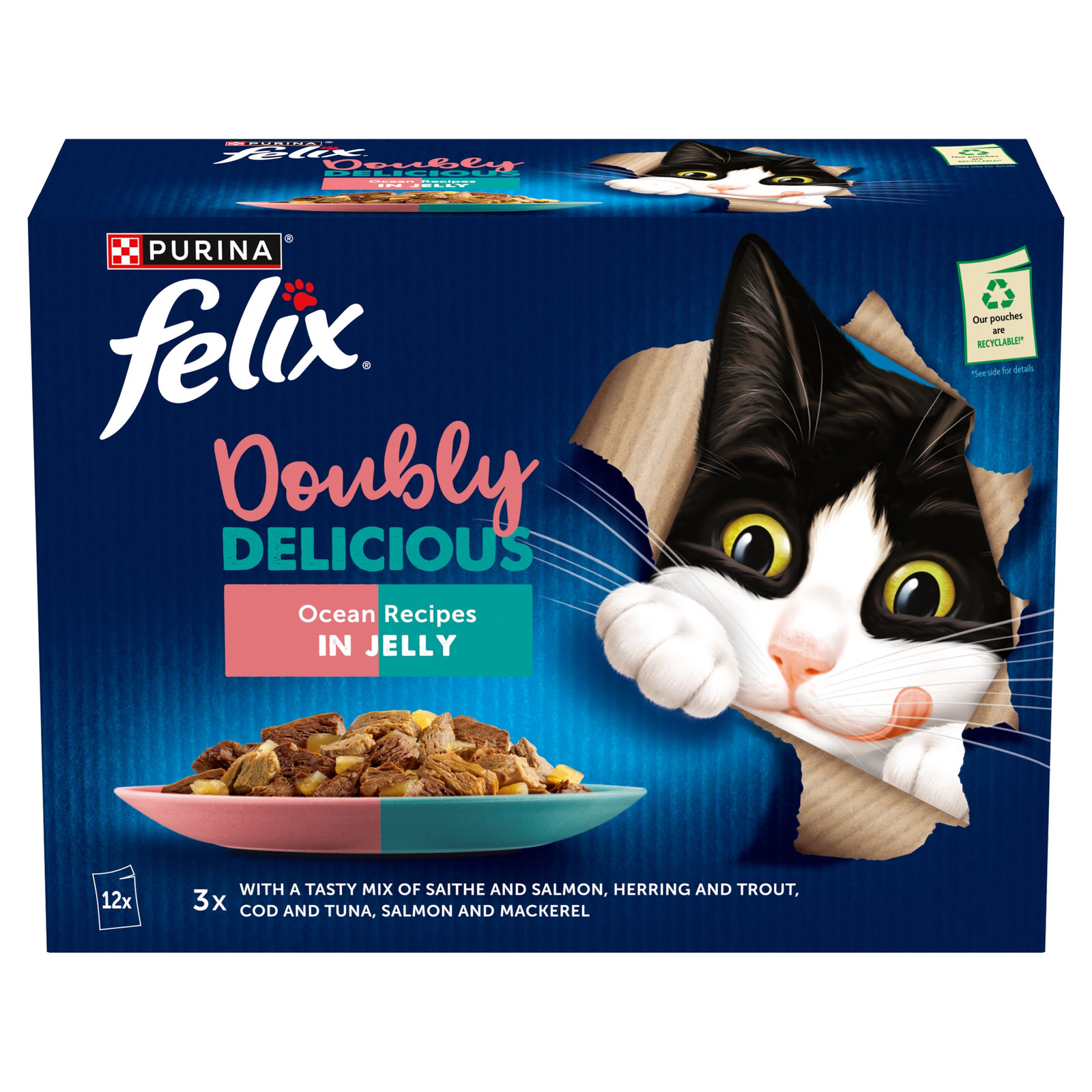Felix Doubly Delicious Ocean Recipes in Jelly 12×85g