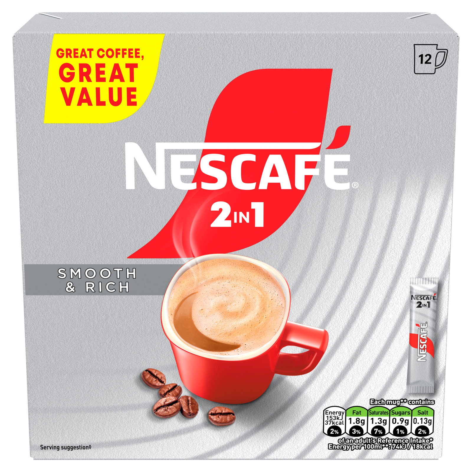 Nescafe 2 In 1 Original 12×9g
