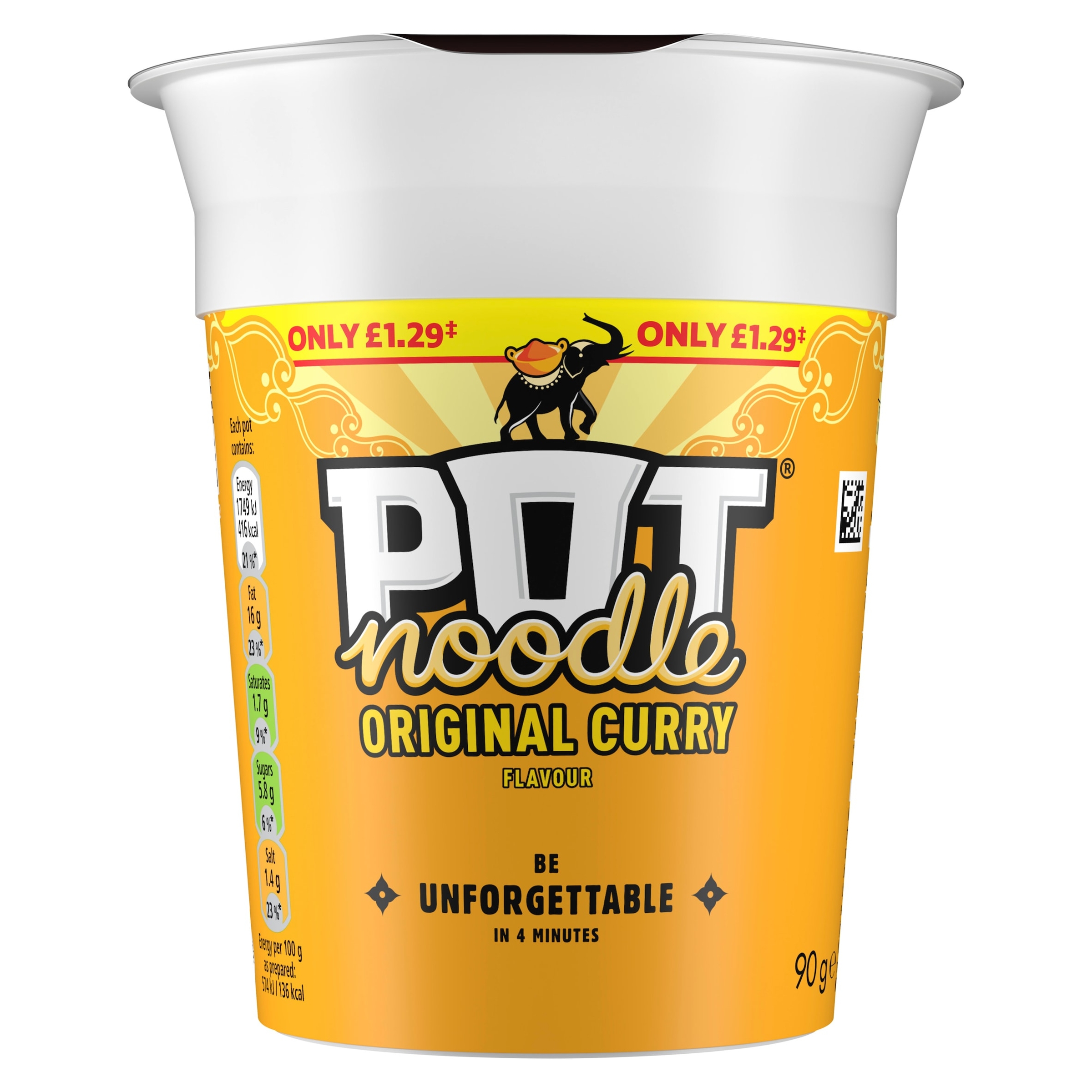 Pot Noodle Original Curry Instant Noodles 90g