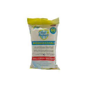 Clean & Protect Biodegradable Antibacterial Lemon Cleaning Wipes 60pk