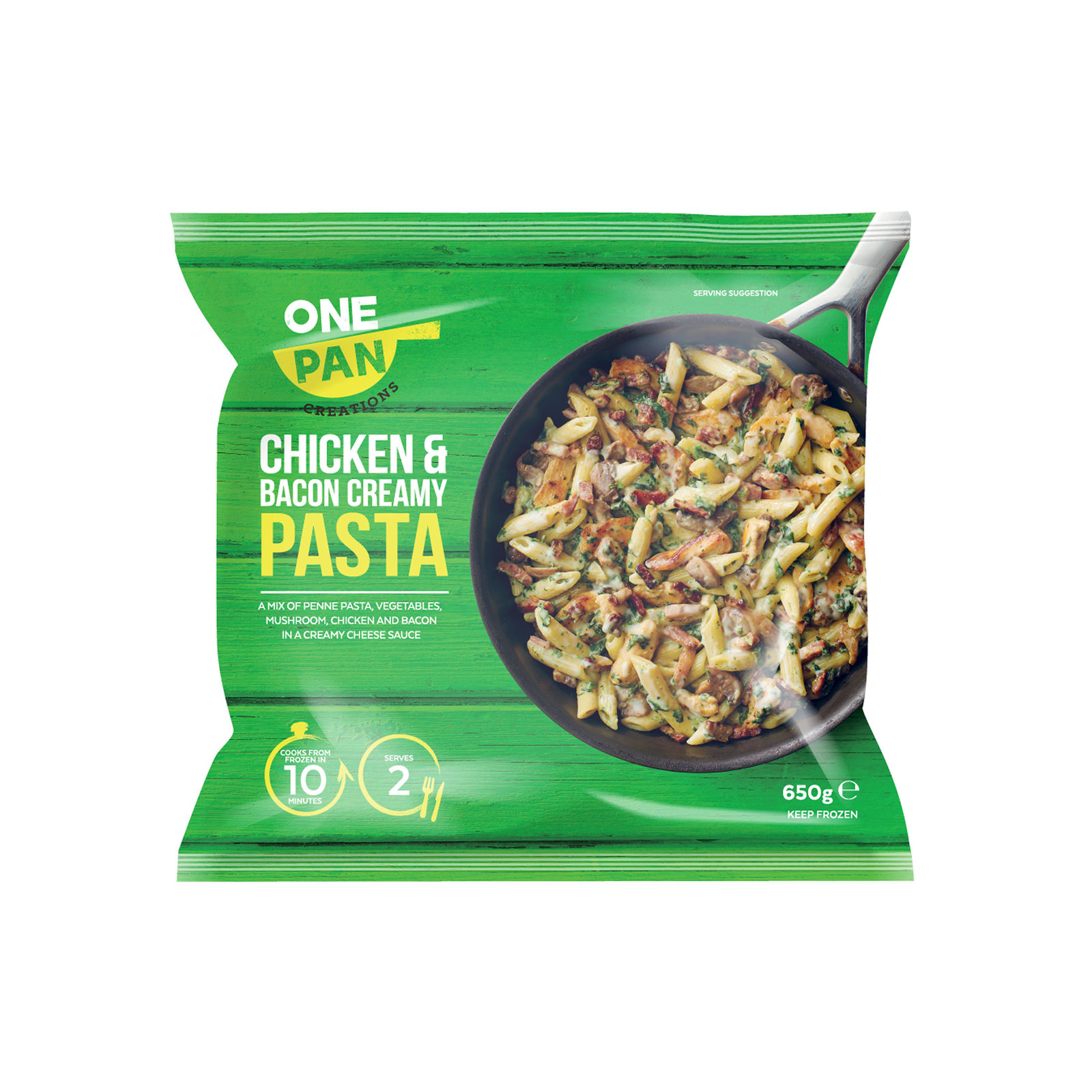 One Pan Creations Chicken & Bacon Creamy Pasta 650g