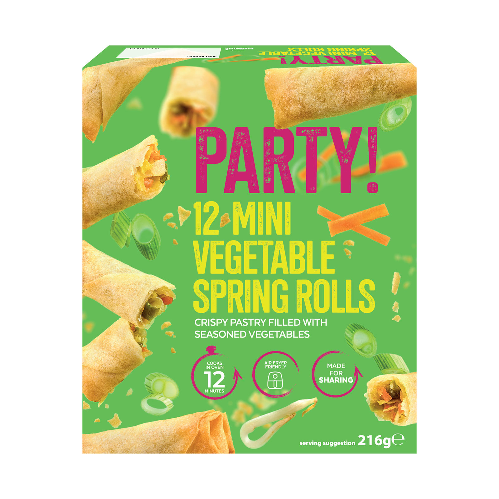 PARTY! 12 Vegetable Spring Rolls 216g