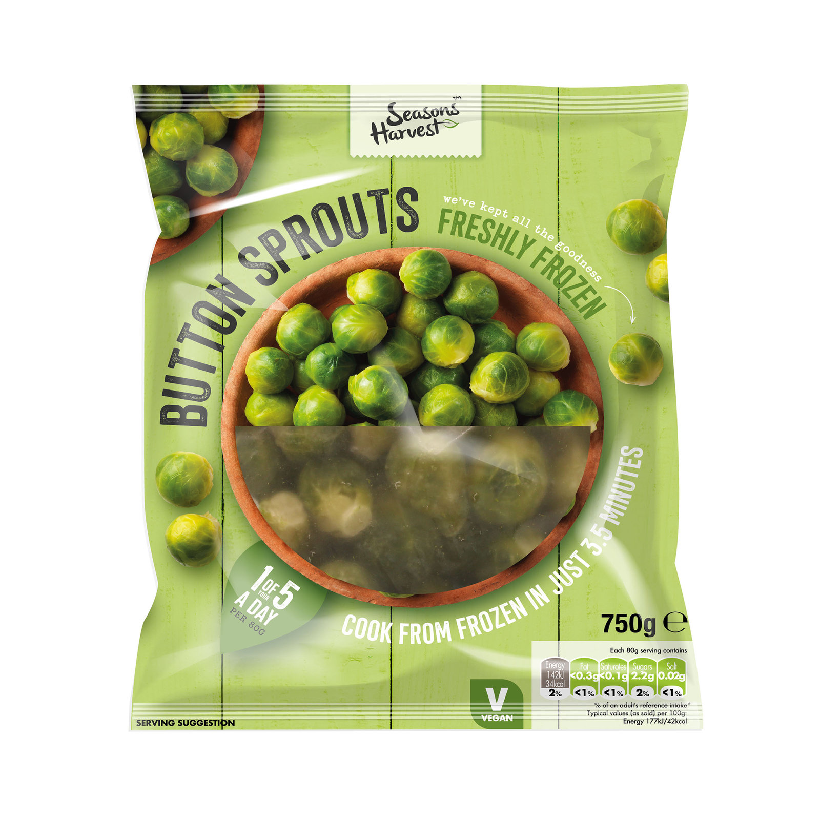 Seasons Harvest Button Sprouts 750g