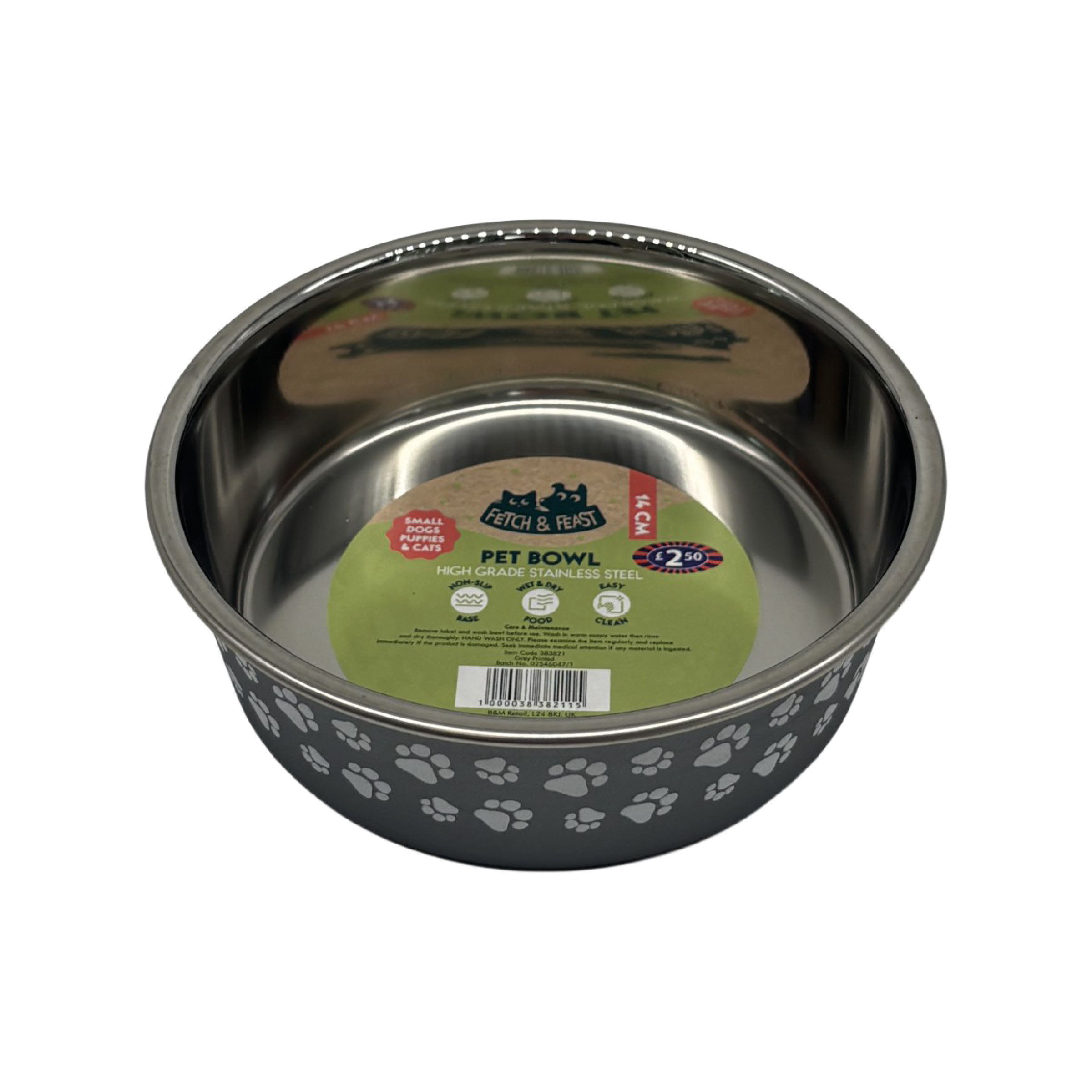 Non-Slip Stainless Steel Bowl 14cm