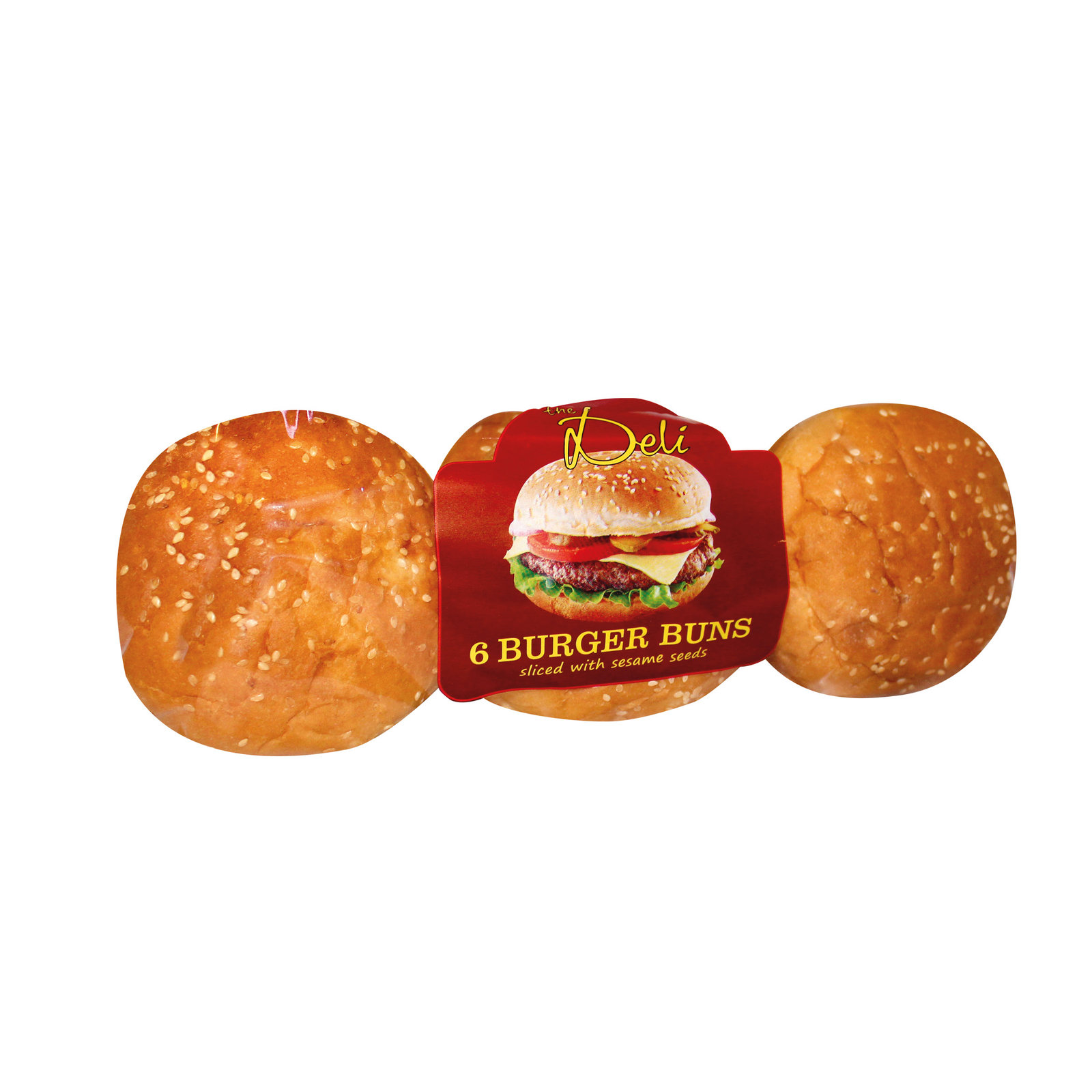 The Deli 6 Seeded Burger Buns 300g