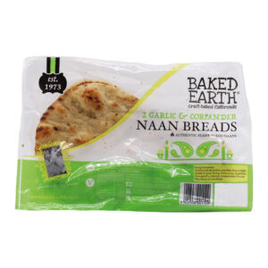 Baked Earth Garlic & Coriander Naan Breads 2pk