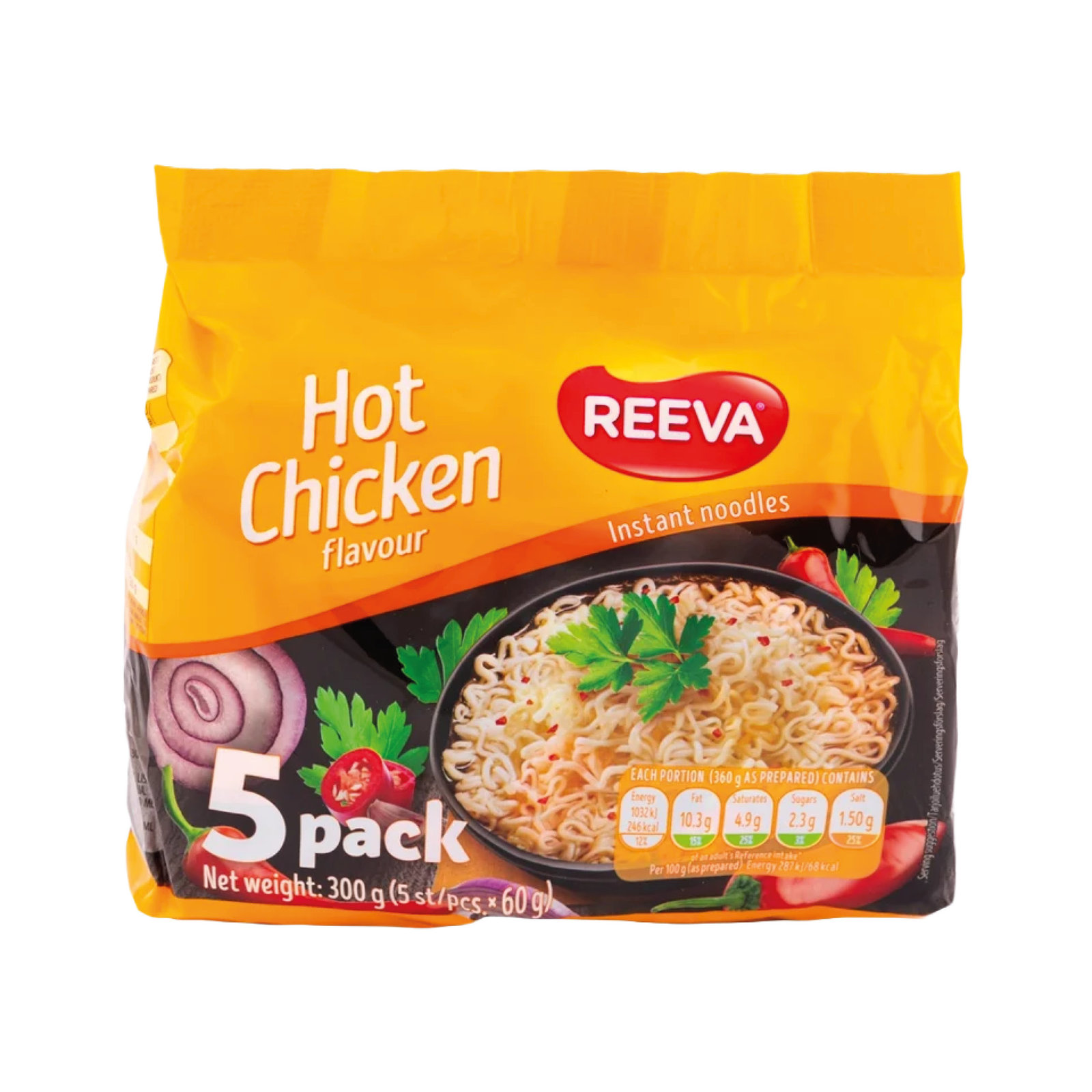 Reeva Hot Chicken Flavour 5×60g