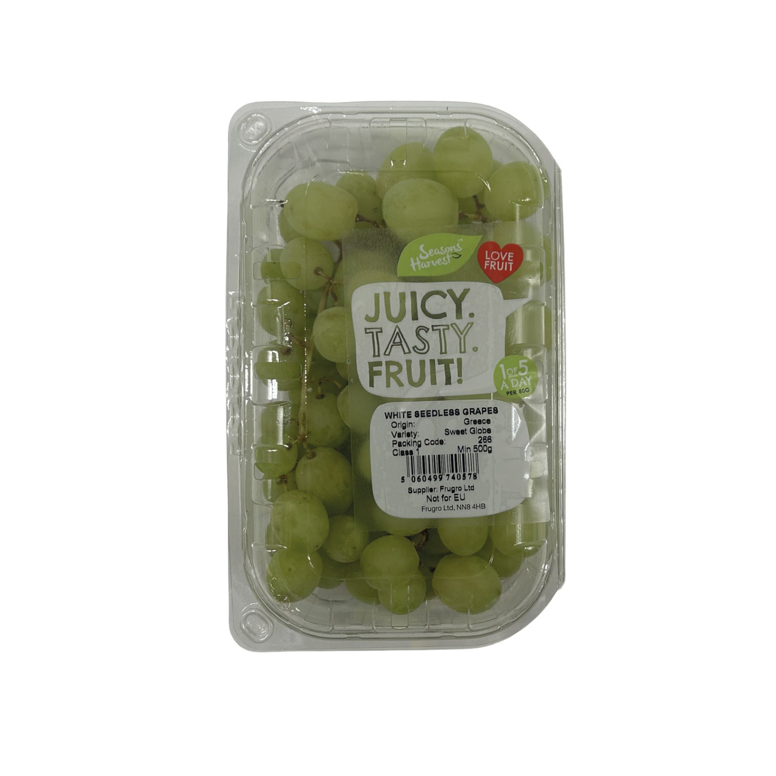 Seasons Harvest White Seedless Grapes 500g