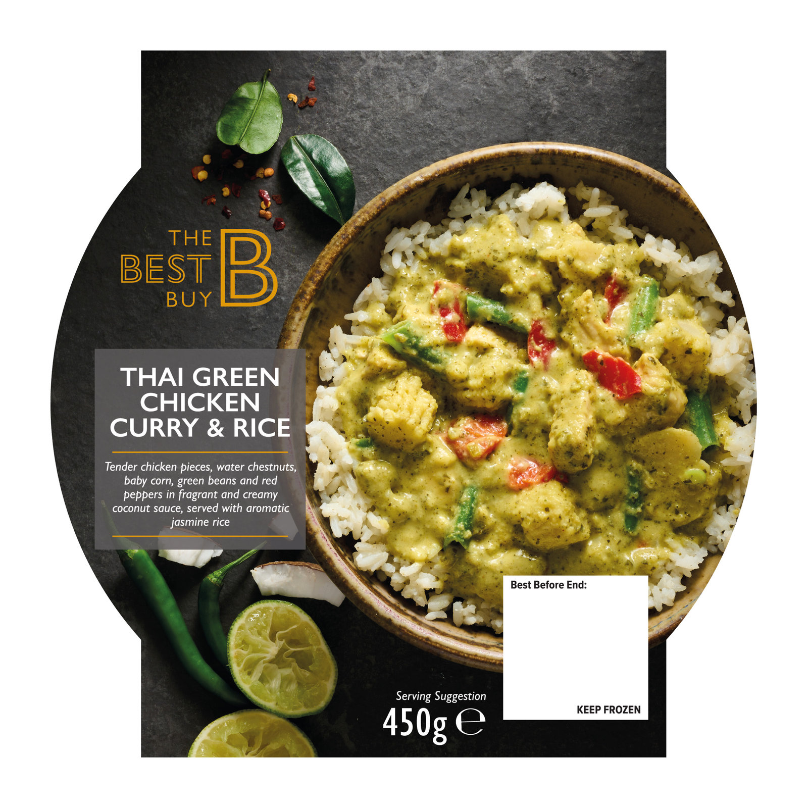 The Best Buy Thai Green Chicken Curry & Rice 450g