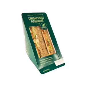 Handmade Cheddar Ploughmans with Branston Pickle in Malted