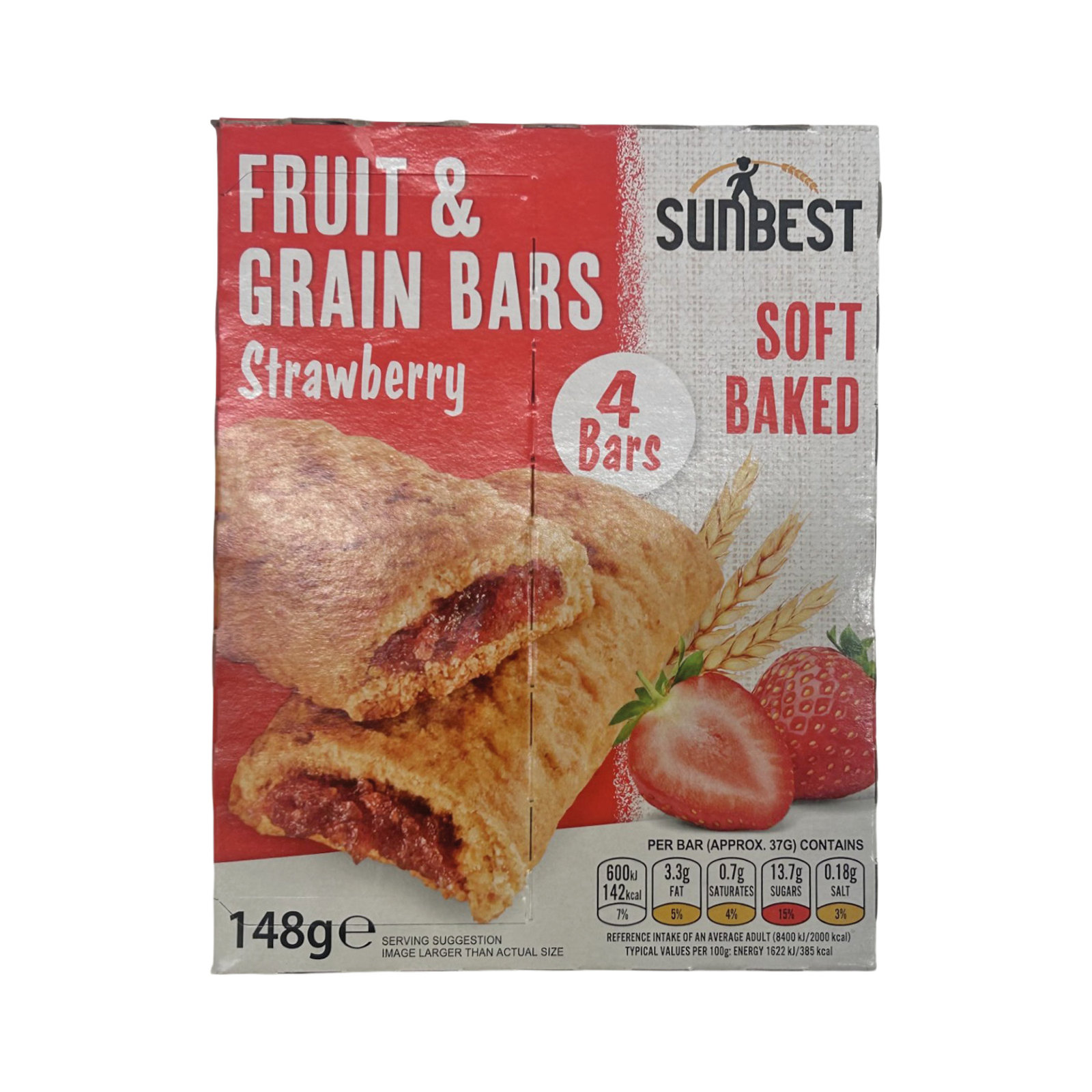 Sunbest Fruit Grain Bars Strawberry 148g