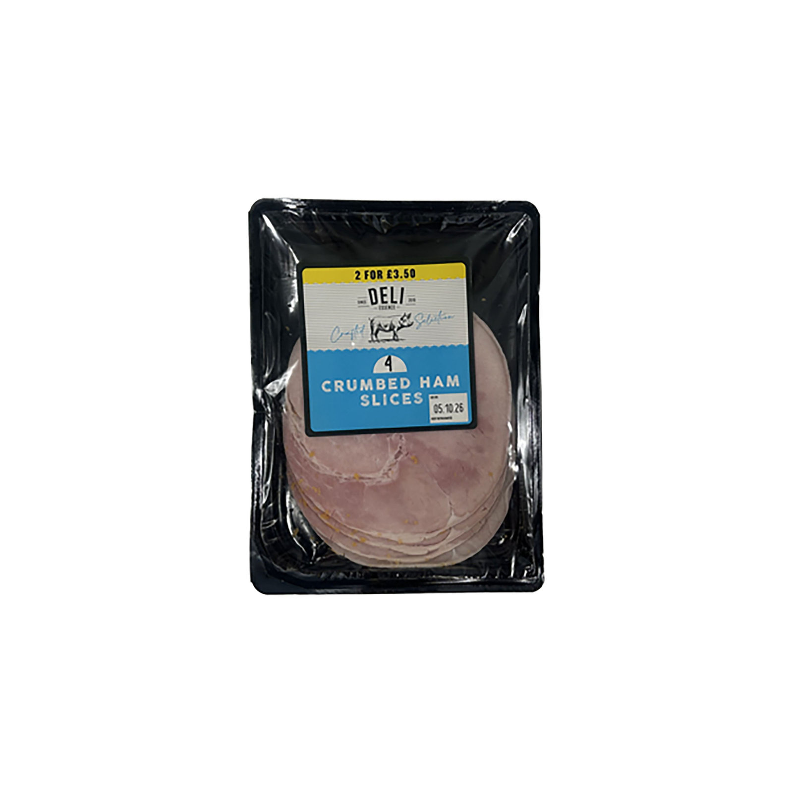 Deli Essence 4 Crumbed Ham Slices (2 for £3.50) 100g
