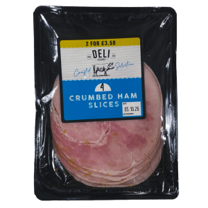 Deli Essence 4 Crumbed Ham Slices (2 for £3.50) 100g