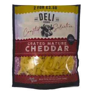 Deli Essence Grated Mature Cheddar (2 For £3.50) 200g