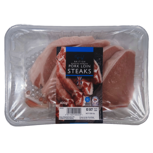 British Boneless Rindless Pork Loin Steaks 400g