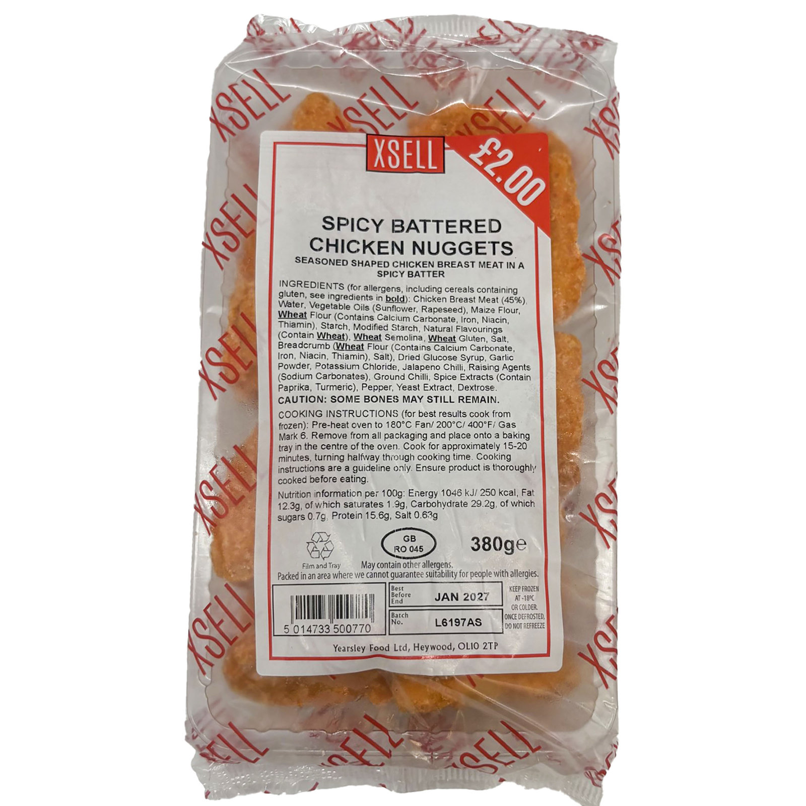 Xsell Spicy Chicken Nuggets (£2.00) 380g