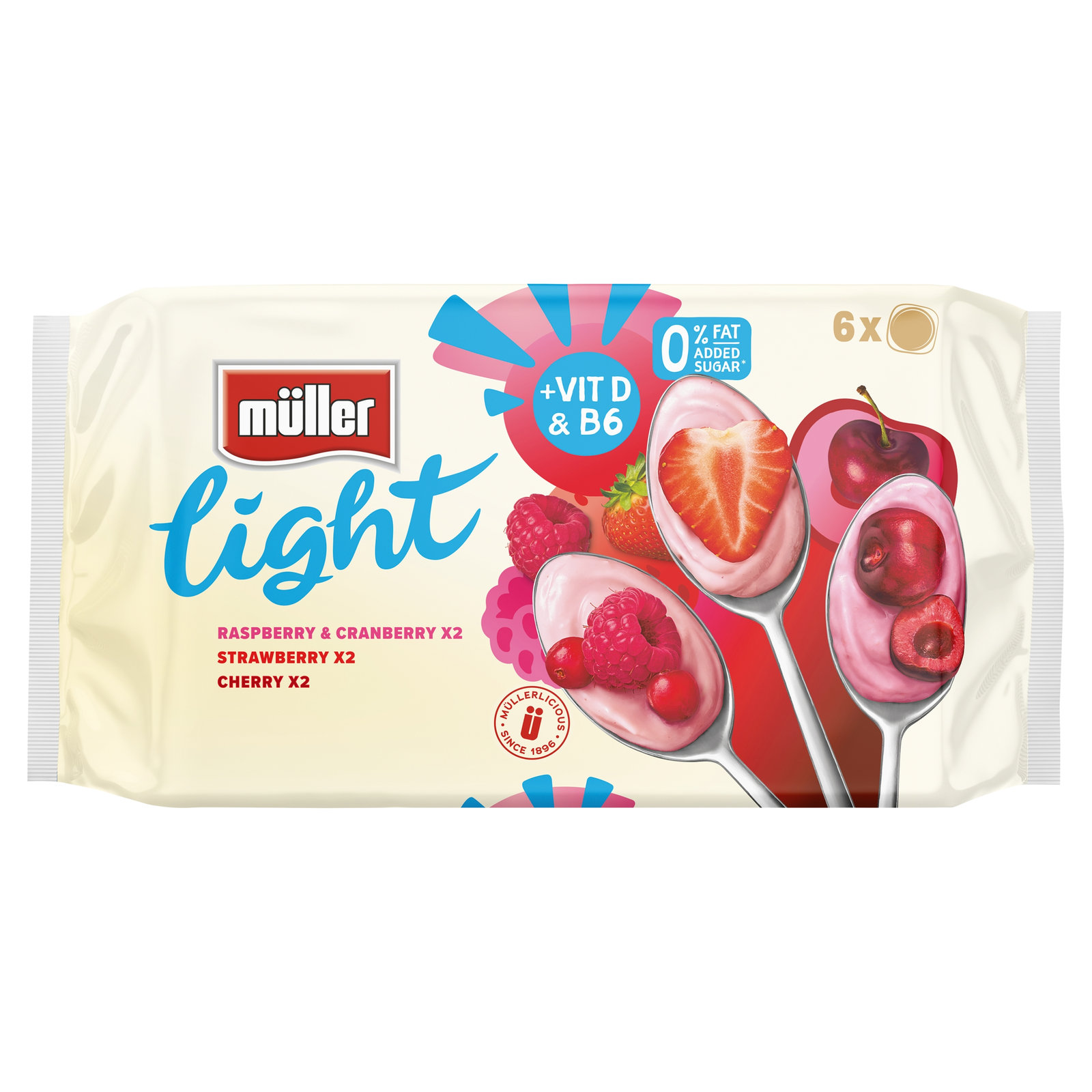 Mullerlight Red Fruits 6×140g