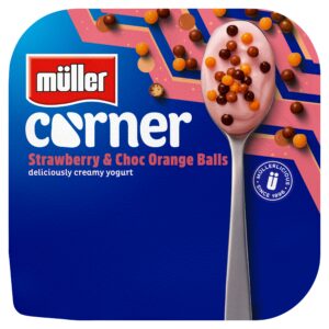 Muller Corner Strawberry & Choc Orange Balls 124g