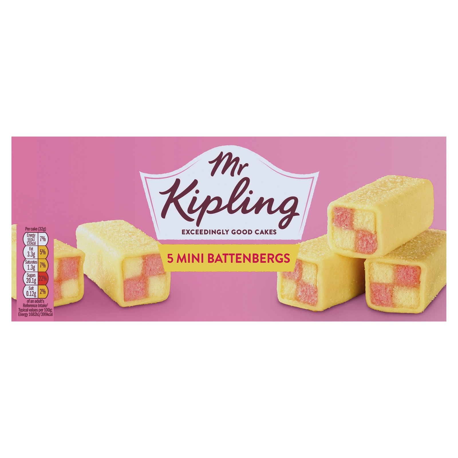 Mr Kipling Mini Battenbergs 5pk