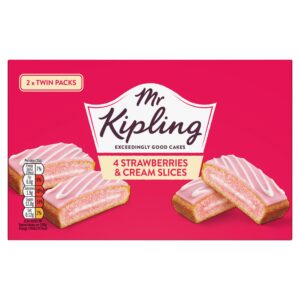 Mr Kipling Strawberries & Cream Slices 4pk