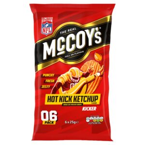 McCoy’s Hot Kick Ketchup Multipack Crisps 6×25g