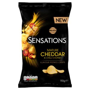 Walkers Sensations Mature Cheddar & Chilli Chutney 150g