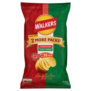 Walkers Ready Salted & Salt and Vinegar 14×25g