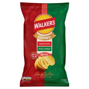 Walkers Combo Ready Salted & Salt and Vinegar 12×25g