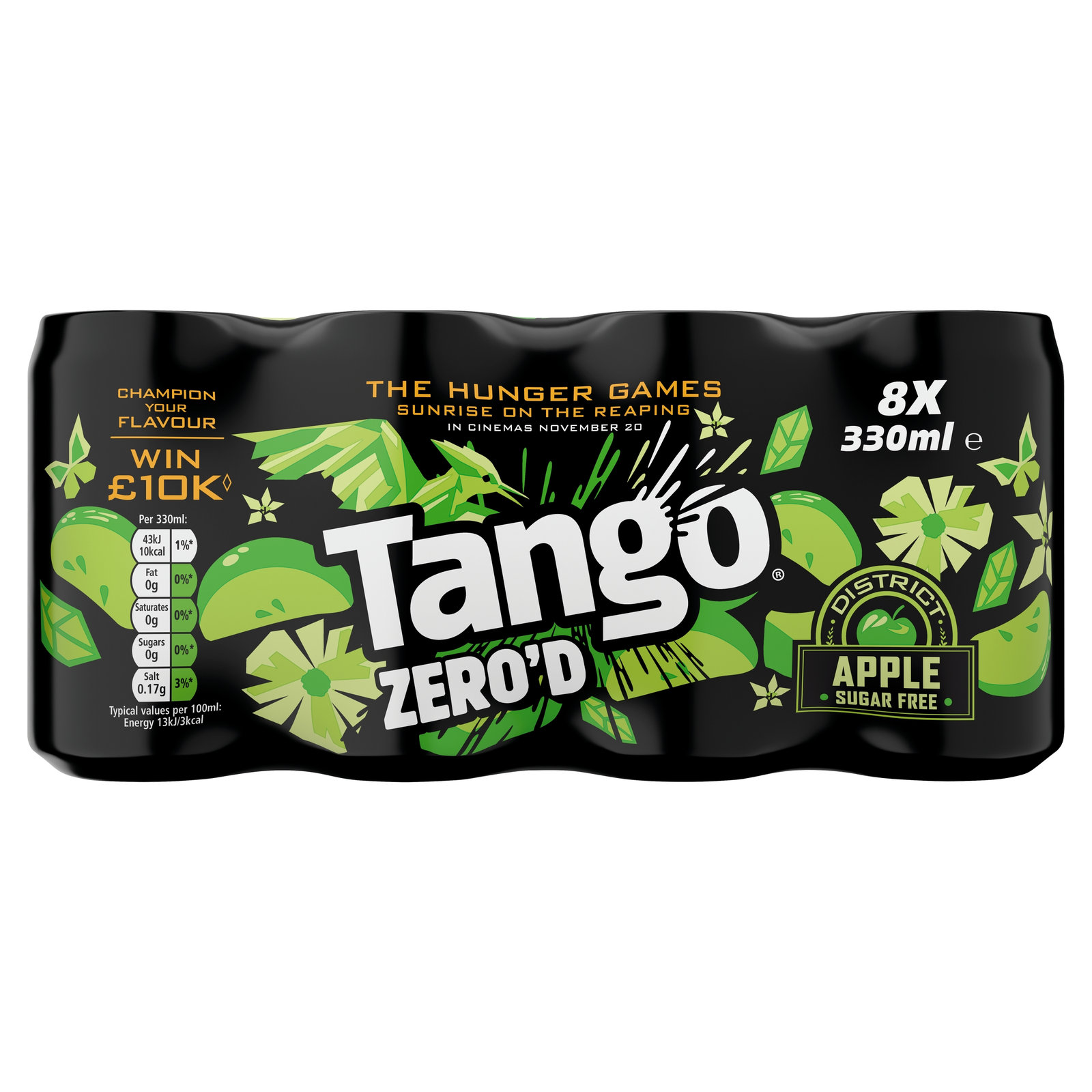 Tango Zero'd Apple Sugar Free 8×330ml
