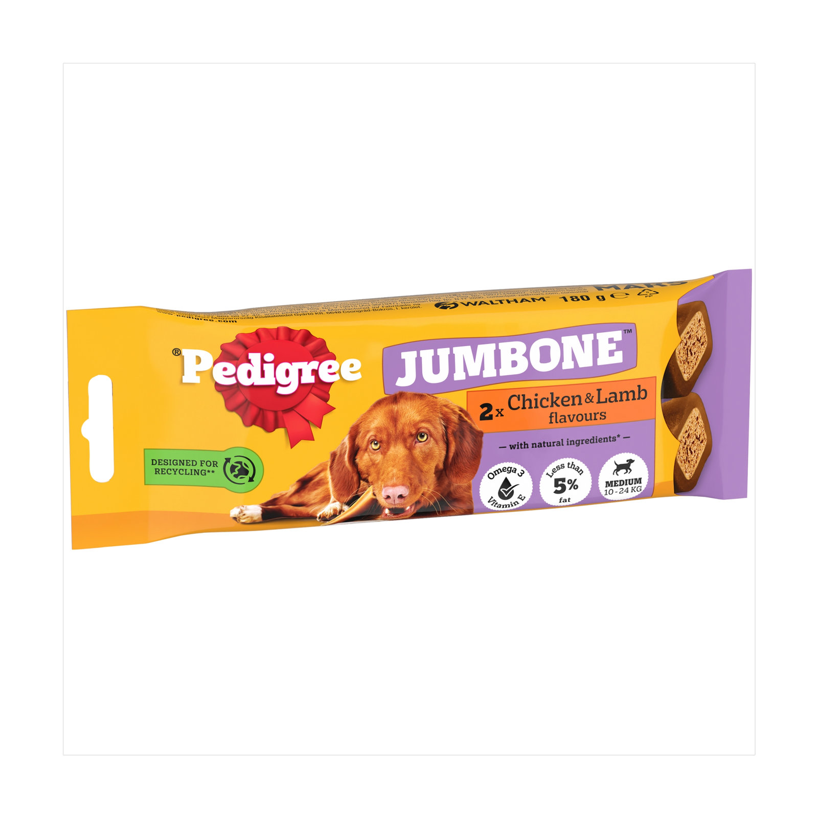 Pedigree Jumbone Medium Dog With Chicken & Lamb 180g