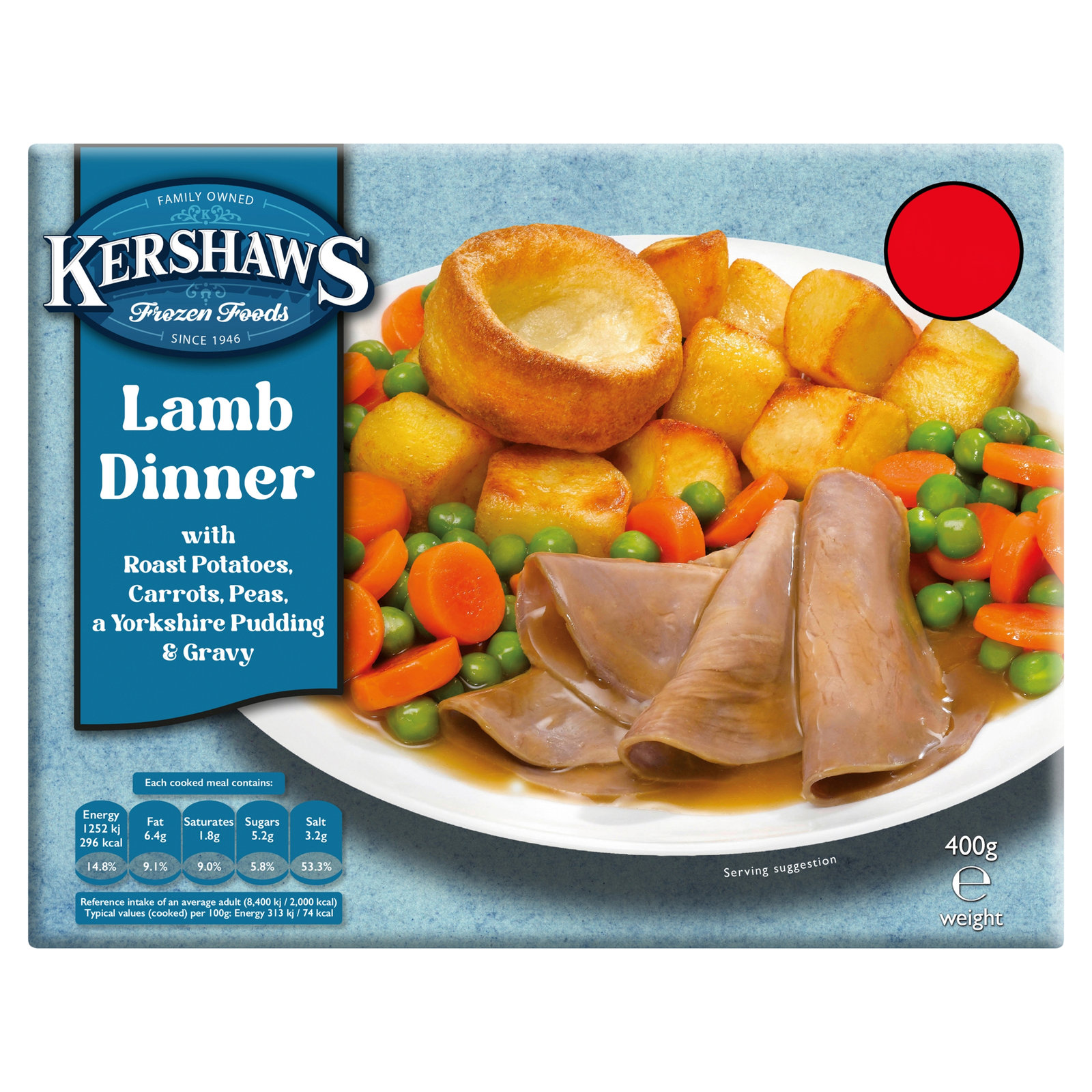 Kershaws Lamb Dinner (PMP £2.85) 400g