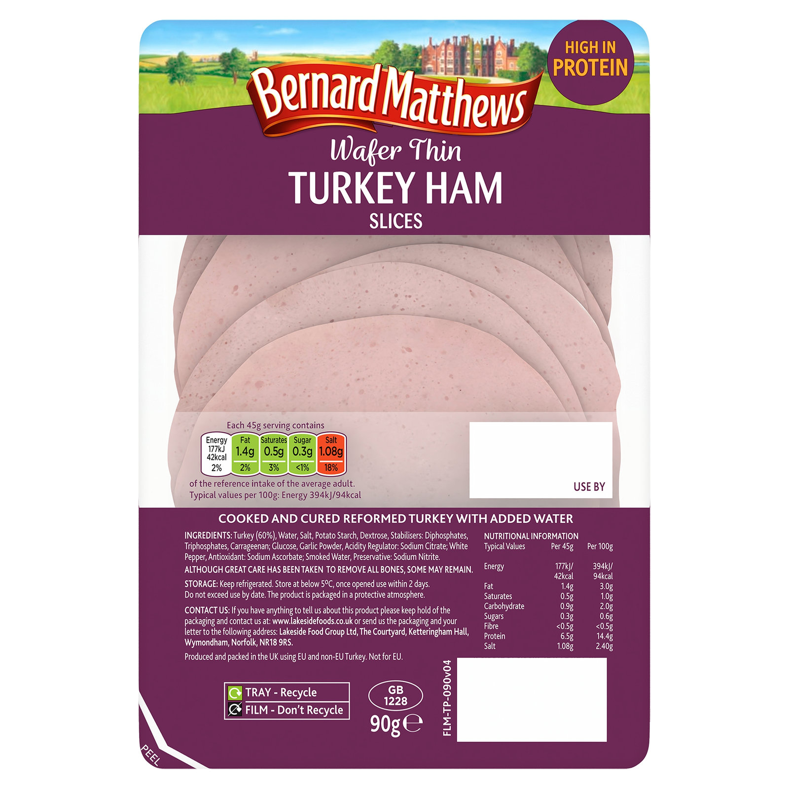 Bernard Matthews Wafer Thin Turkey Ham 90g