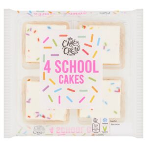 The Cake Crew Vanilla School Cakes 4pk