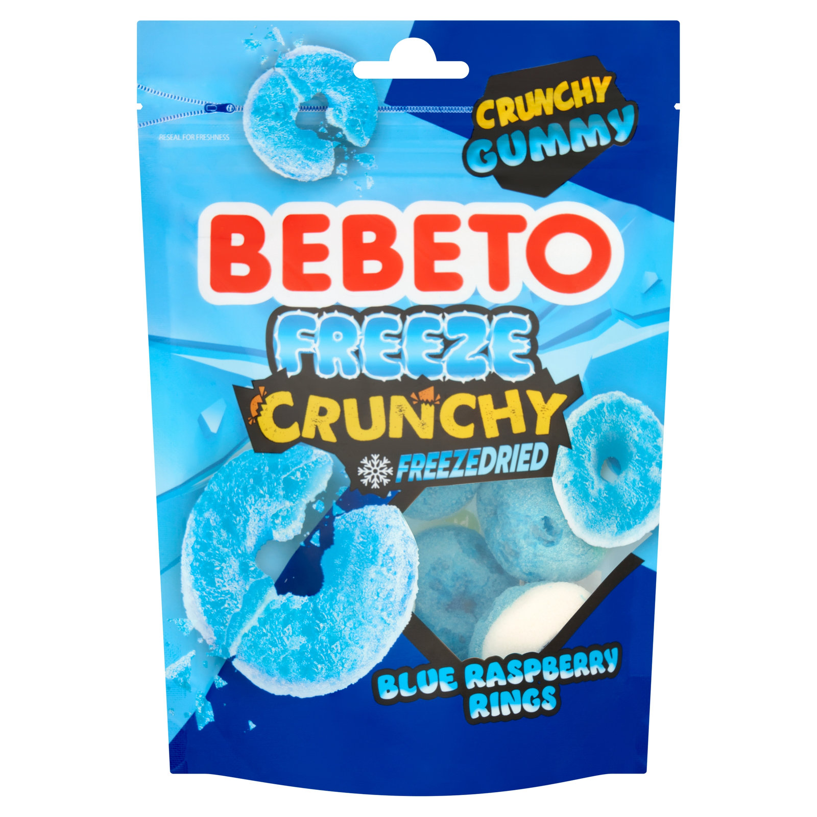 Bebeto Freeze Dried Blue Raspberry Rings 35g
