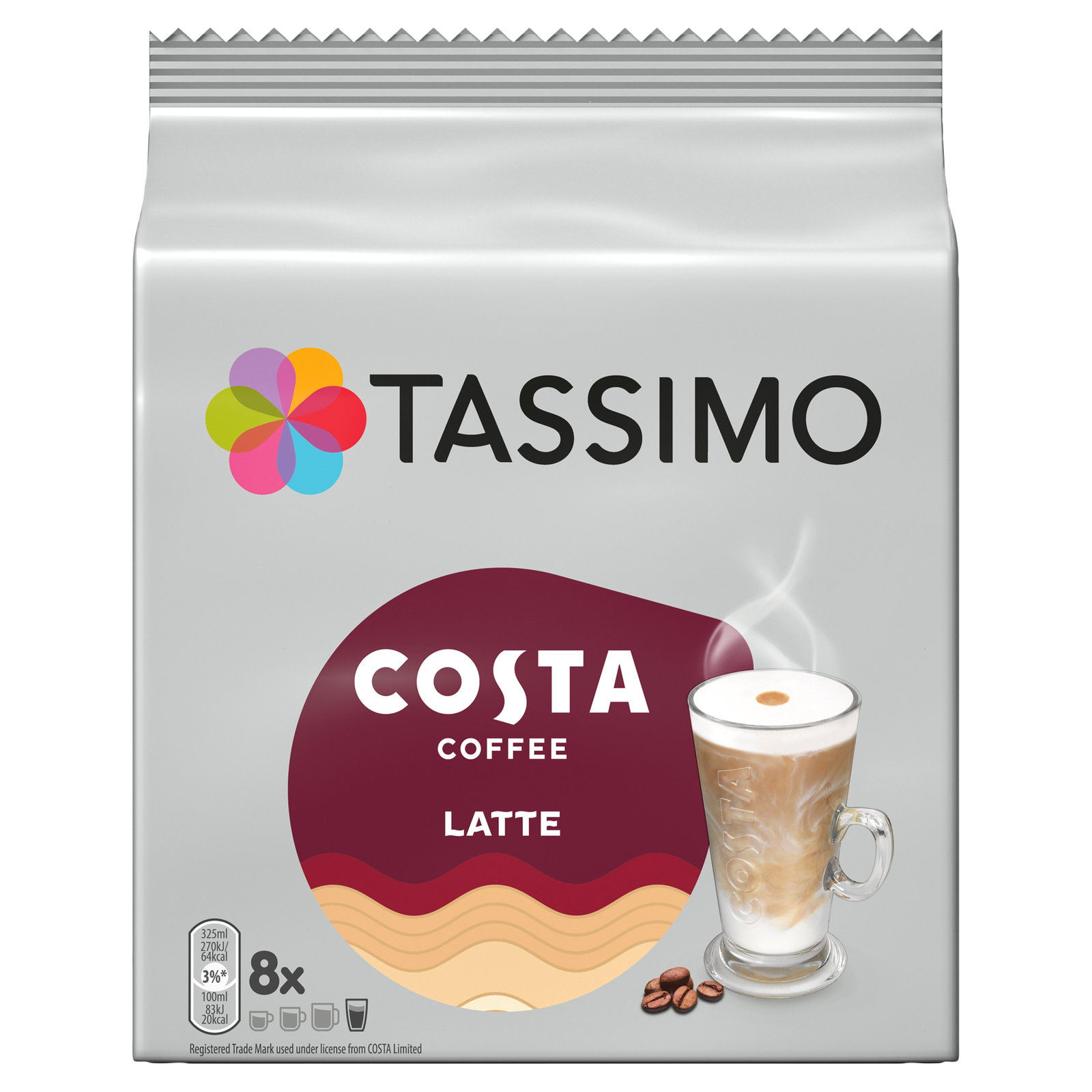 Tassimo Costa Latte 8×7.4g