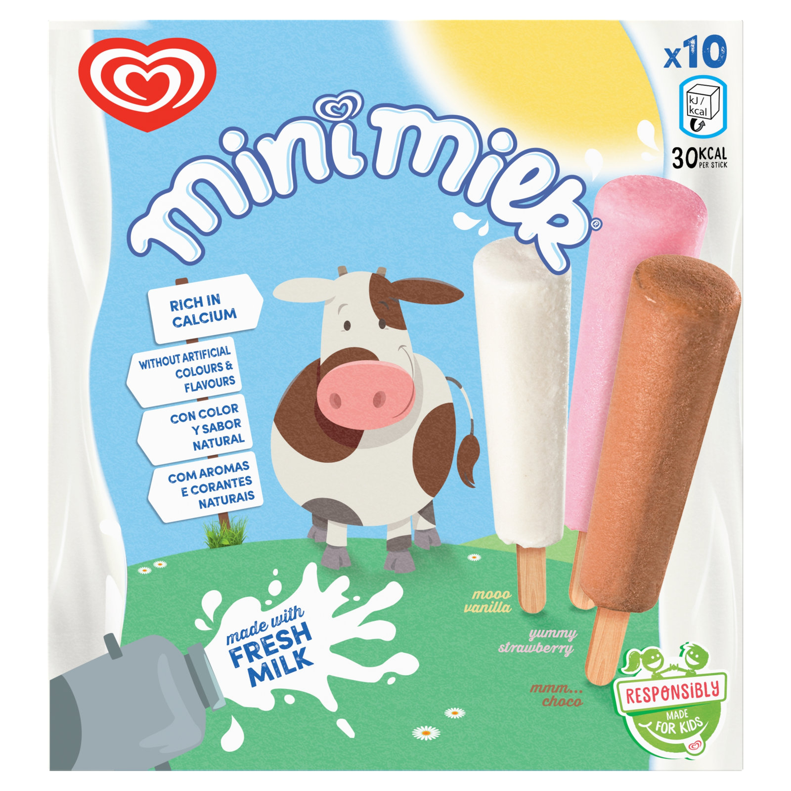 Mini Milk 10 Variety Lollies 350ml