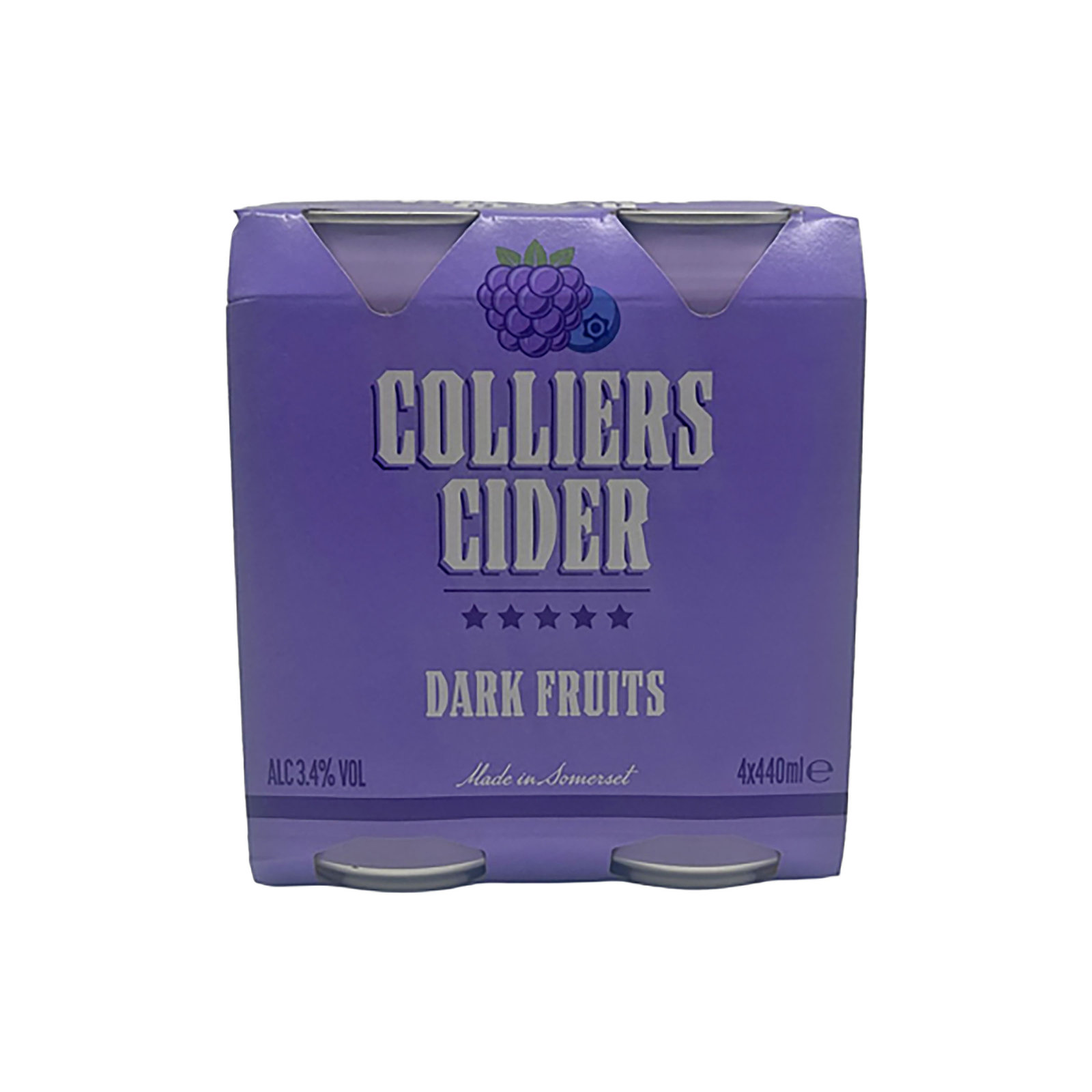 Colliers Dark Fruit Cider 4×440ml: 3.4%