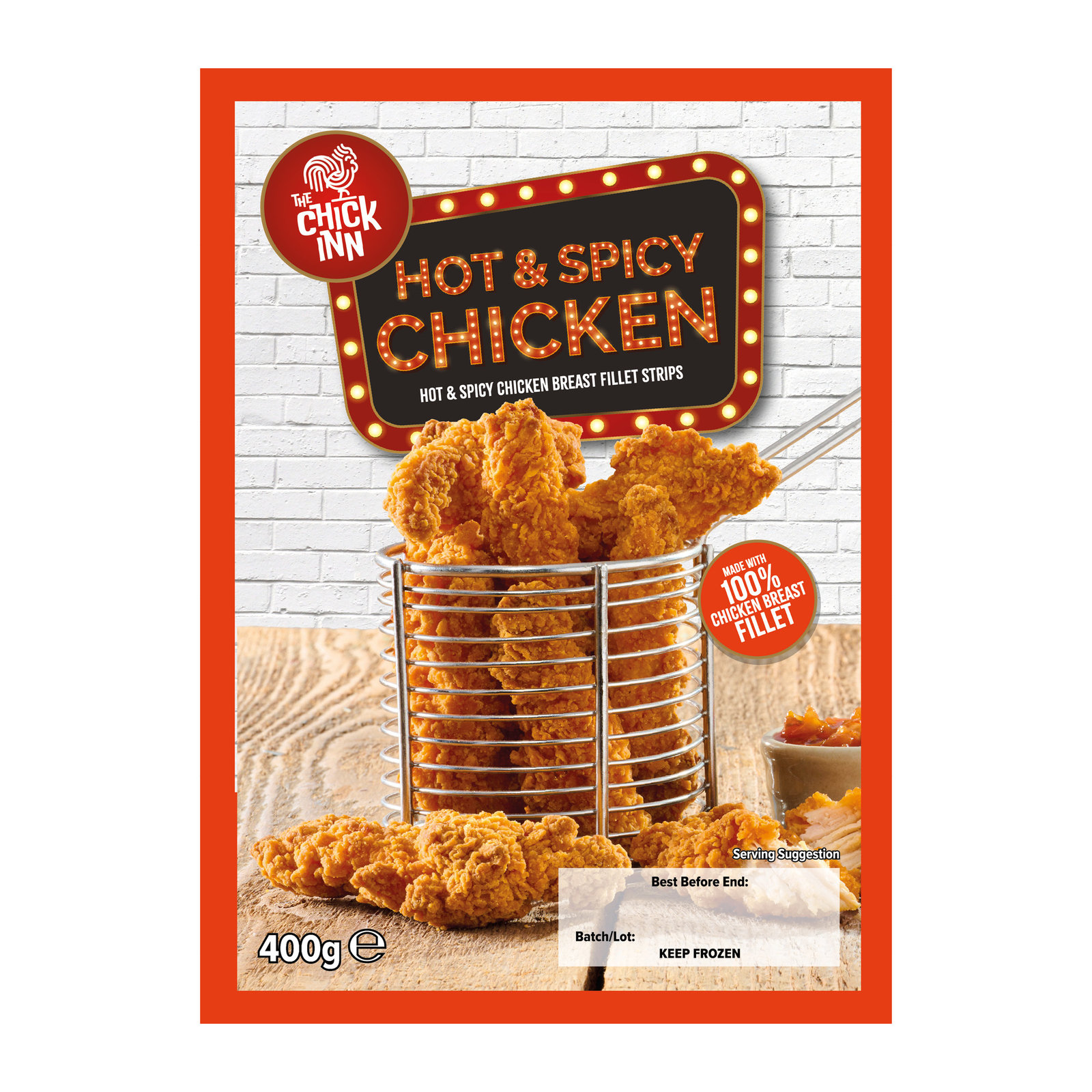 The Chick Inn Hot & Spicy Chicken Strips 400g
