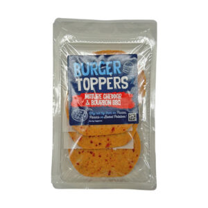 Burger Toppers Mature Cheddar & Bourbon BBQ Slices 4×25g