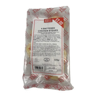Xsell 4 Battered Chicken Steaks (£2.00) 325g