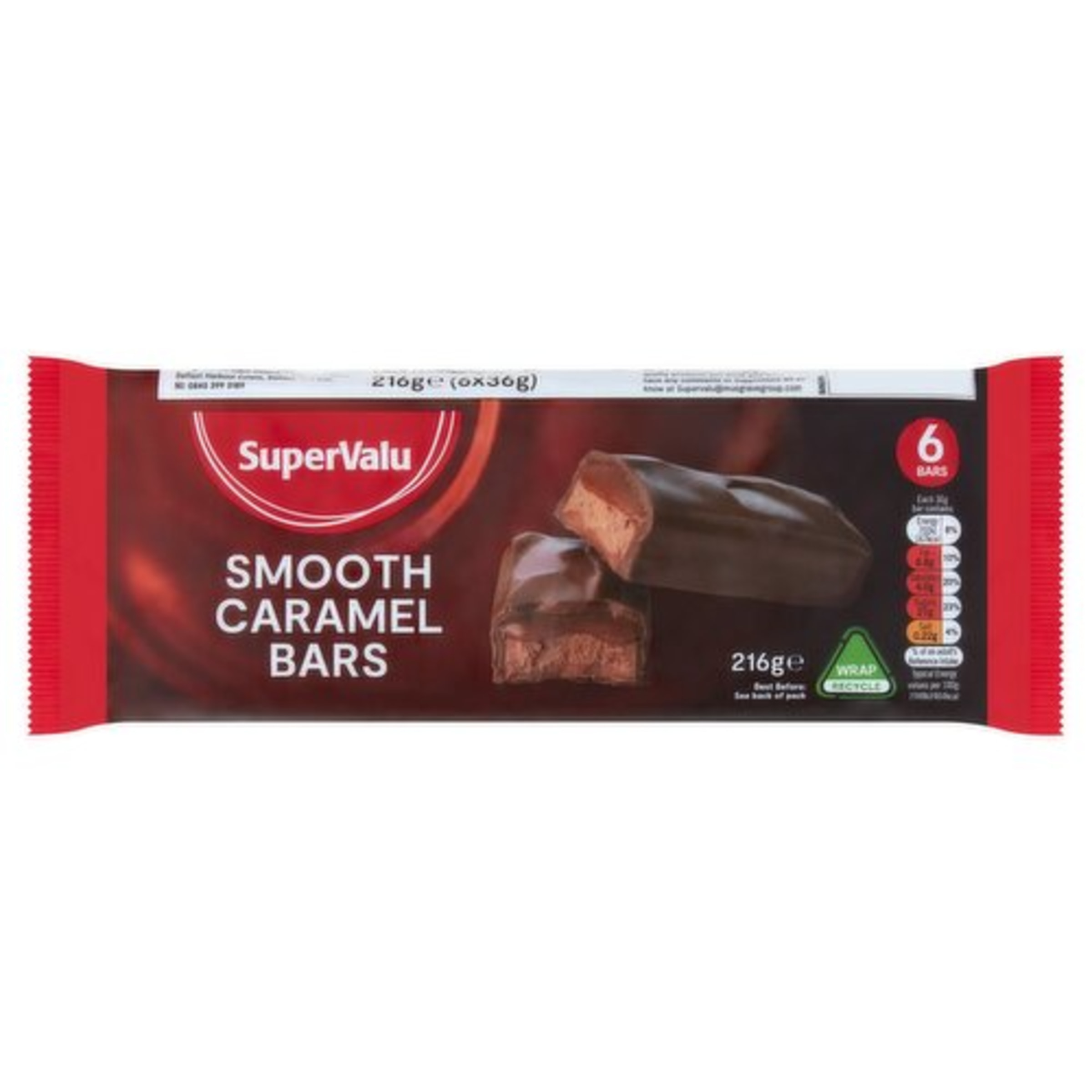 SuperValu Smooth Caramel Bars 6×36g